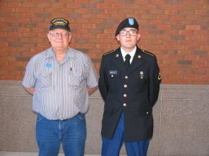 Sarge with a newly minted PFC at his graduation at Ft Benning